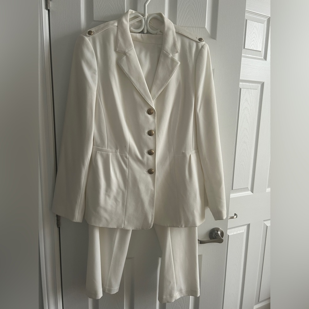 White Blazer and Pants Set